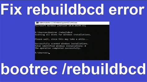 bootrec rebuildbcd element not found|How to Fix the Error ‘Element not found’ When Running Bootrec/F.